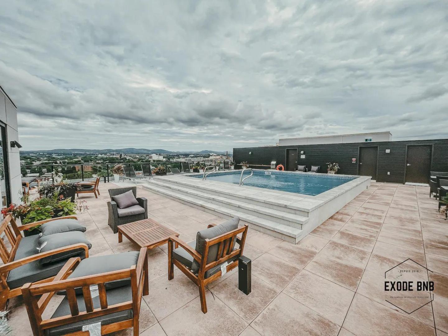 Quebec, Rustique Chic En Ville, Piscine Sur Le Toit Pour 2 A 6 Invites Kültér fotó